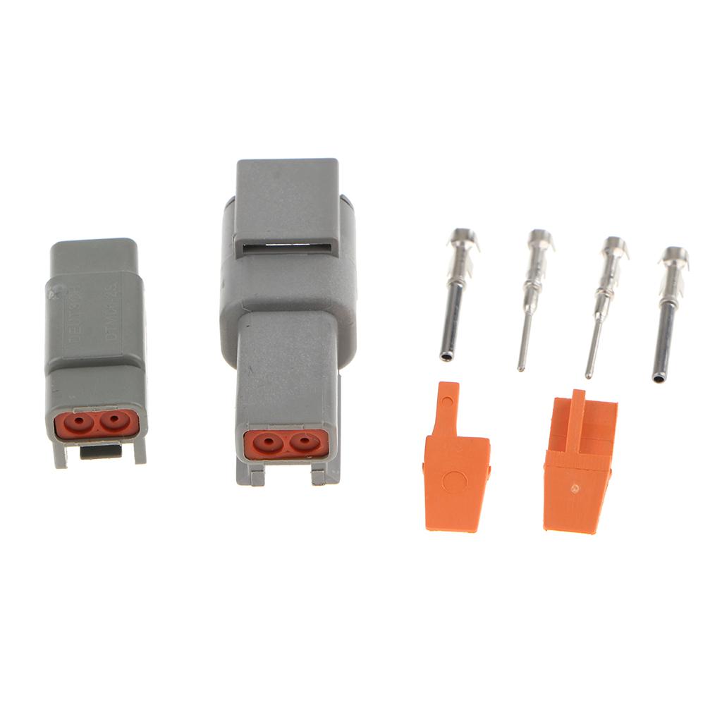 1 Kit 2Pin Way Car Sealed Electrical Wire Connector  and Terminals Kit