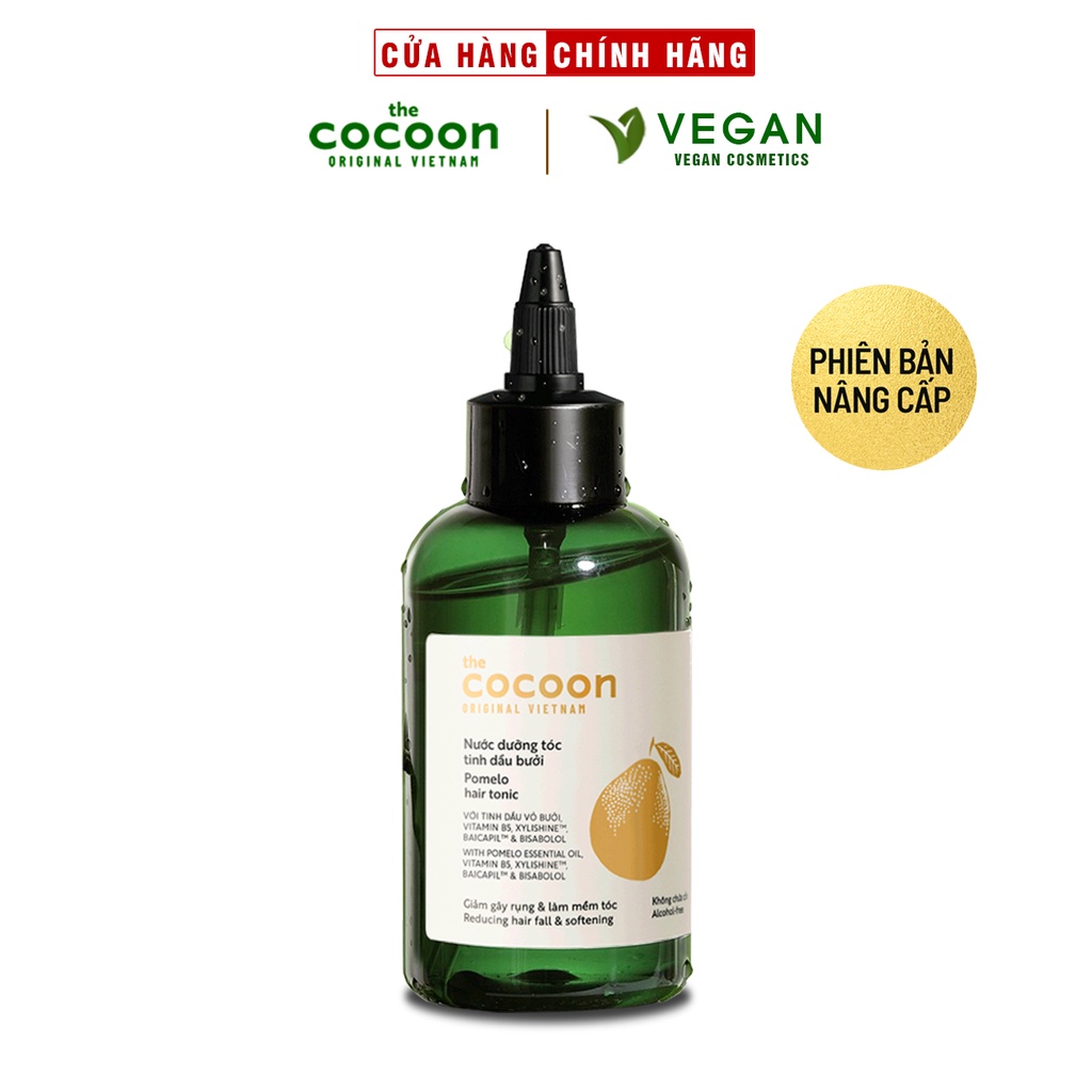 Nước dưỡng tóc tinh dầu bưởi Pomelo Cocoon 140ml phục hồi tóc, ngăn ngừa hư tổn thuần chay