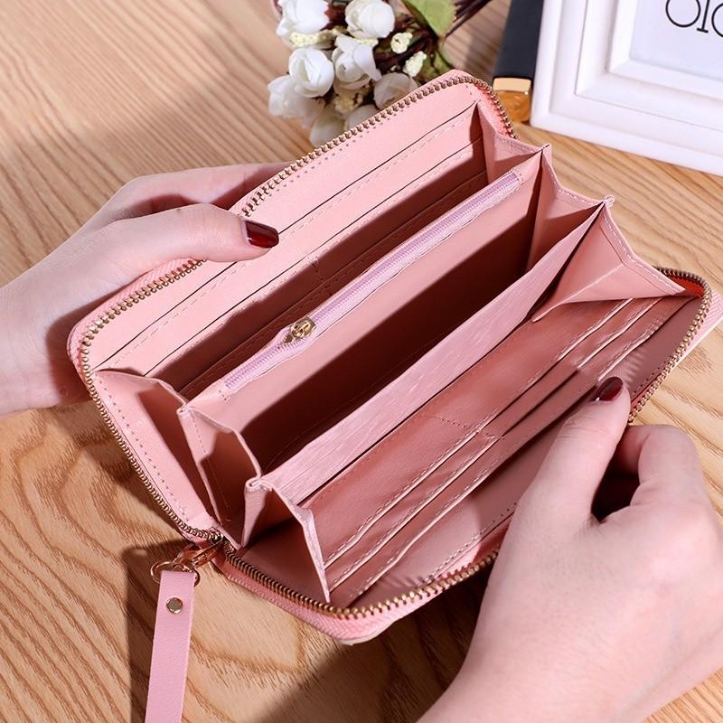 Ví Nữ Cầm Tay, Bóp Ví Nữ Dài Cầm Tay Đẹp Nhỏ Gọn Thời Trang Hàn Quốc Cao Cấp (Có Hàng Sẵn) Loại Xịn