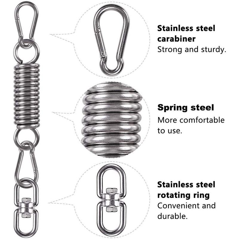 Hot Hiên Nhà Vòng Lắc Lò Xo Treo Bộ Với Hạng Nặng Treo Xoay Xoay Và 2 Ốp Móc Móc Đa Năng Cho Võng Ghế