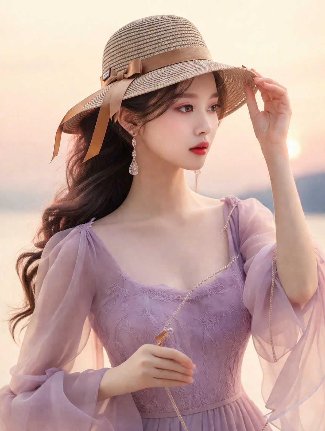 Nón rộng vành đi biển chống nắng mũ cói đi biển mùa hè thoáng mát dona250506