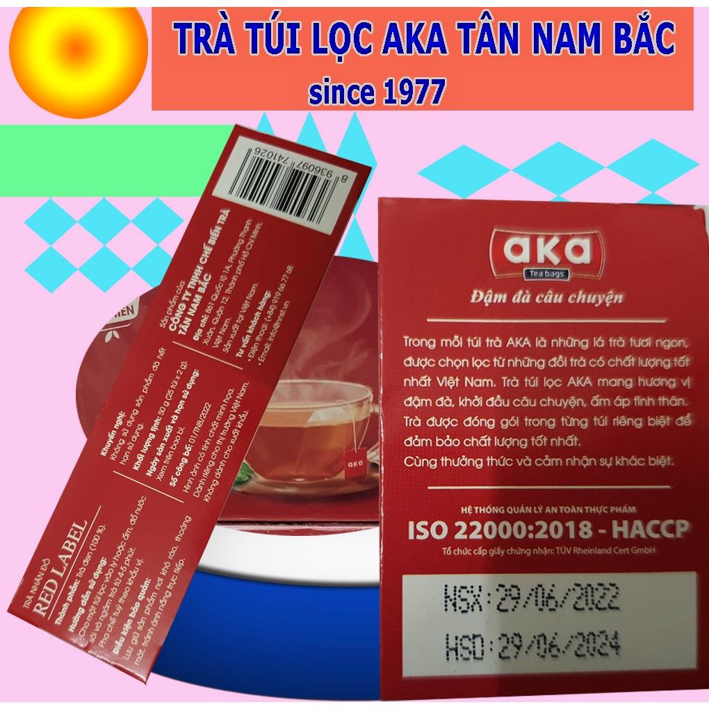 Trà túi lọc Nhãn đỏ AKA Red Label 1 túi lọc 2g, hộp 25 túi lọc 50g hoạc 100 túi lọc 200g