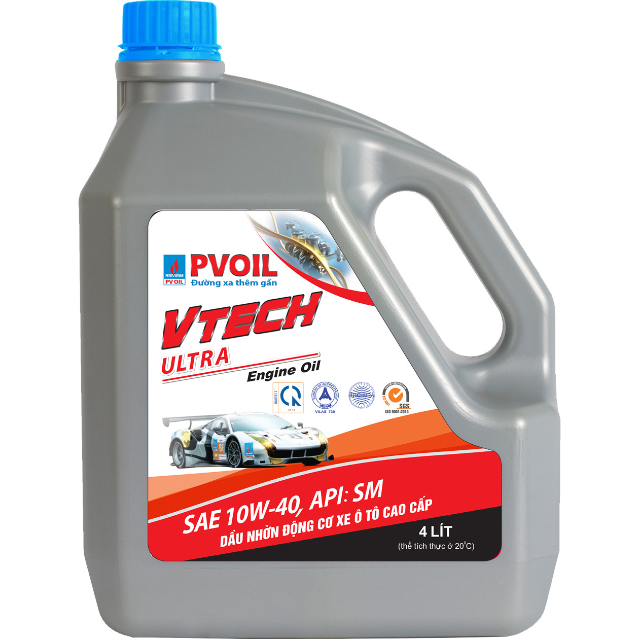 DẦU NHỚT PV OIL VTECH ULTRA 10W40/4L