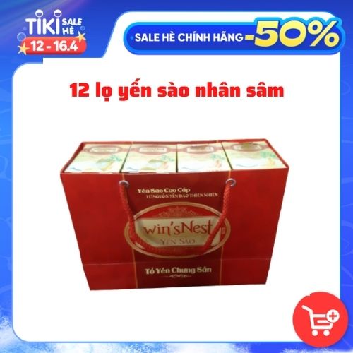 Combo 12 lọ Yến Sào win'sNest Nhân Sâm (70 ml)