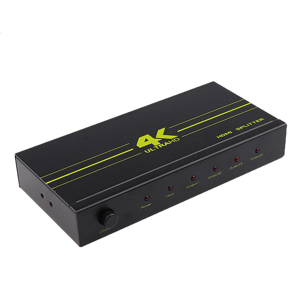 1 in 4 Out HDMI Splitter Amplifier HDCP 1080P Full 3D Display For HDTV DVD