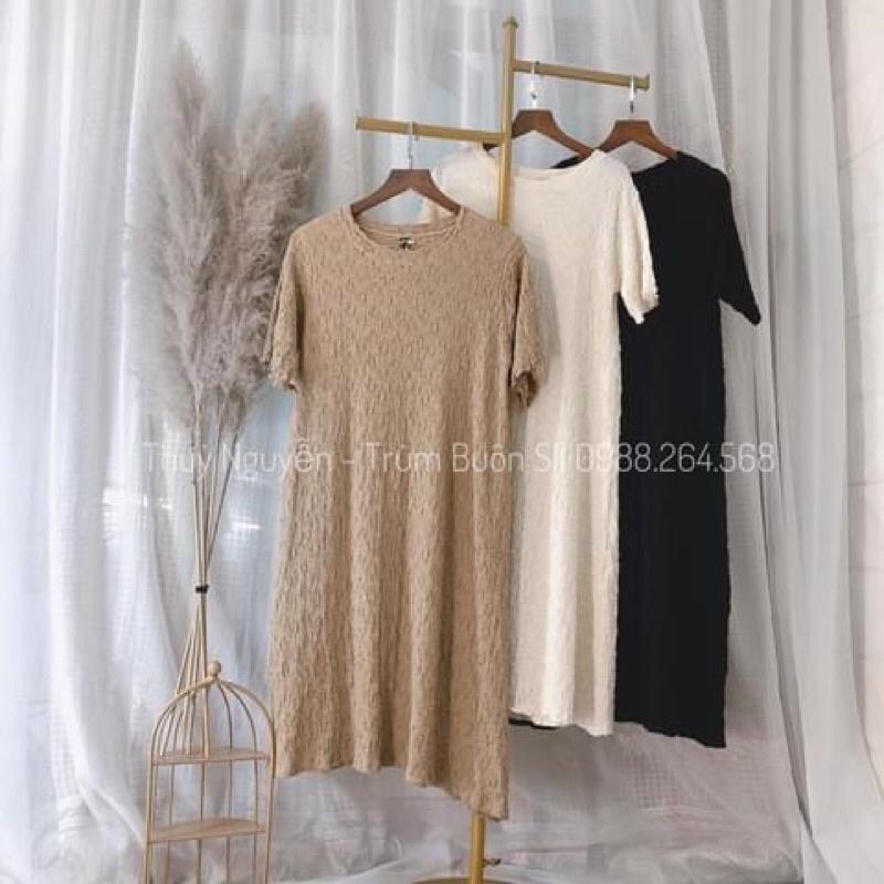 Váy Xốp Nhăn Dài
