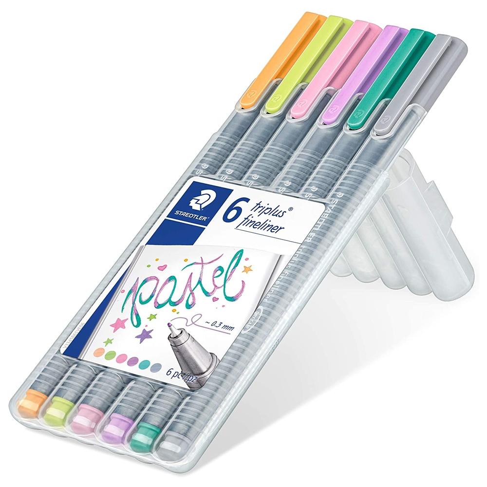 Vỉ 6 Bút Dạ Kim Cao Cấp Ngòi 0.3 mm Staedtler Triplus Fineliner Pastel 334 SB6CS1