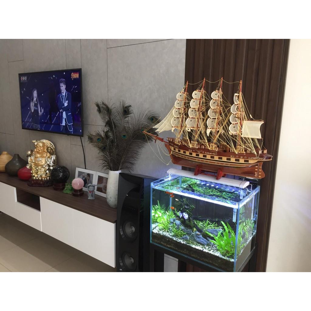 Mô hình tàu thuyền gỗ trang trí Tàu chở hàng FRANCE của Pháp - Thân tàu dài 77cm - Gỗ Còng