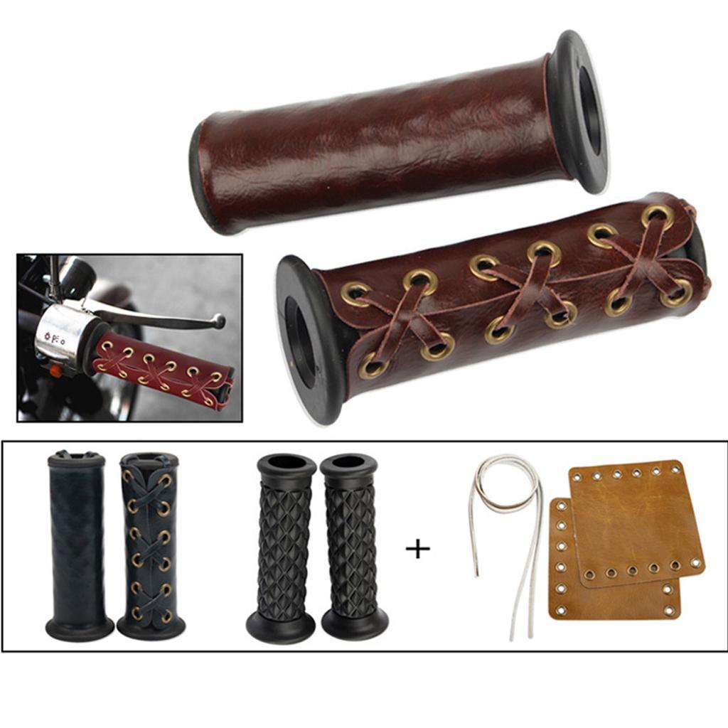 22mm Black Universal Motorcycle Handlebar Hand Grip Lever Covers Grip Cover