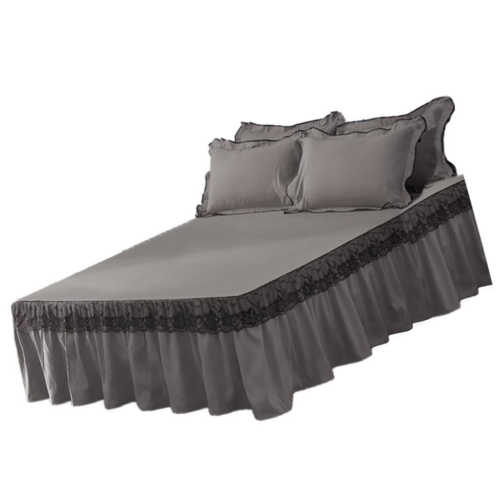 Wrap Around Bed Skirt Elastic Elegant Soft Ruffled Bed Skirts