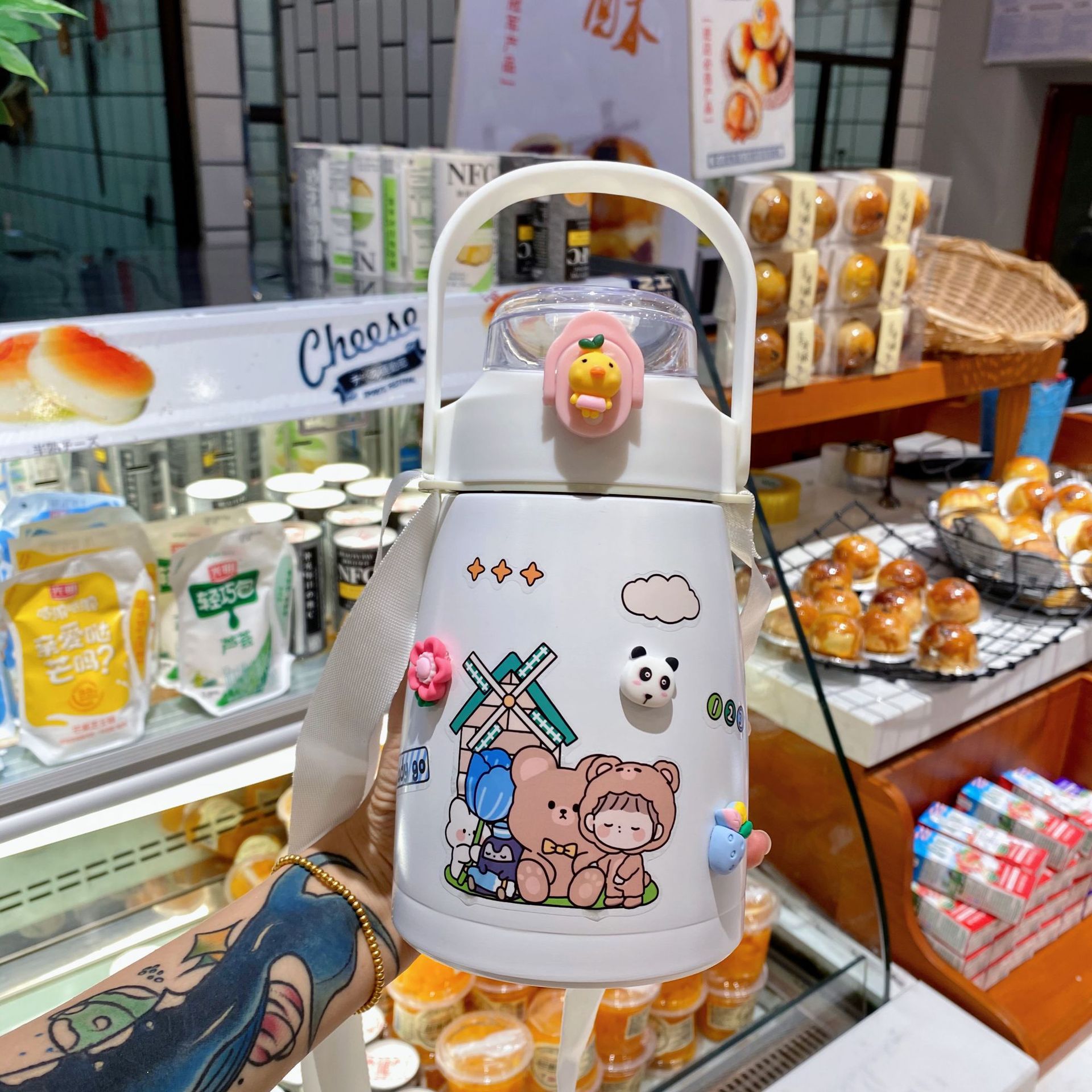 Bình Nước Giữ Nhiệt Cute, Bình Nước Giữ Nhiệt Kèm Ống Hút