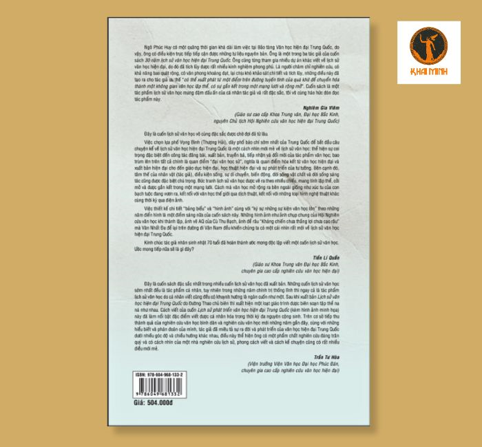 Lịch Sử Phát Triển Văn Học Hiện Đại Trung Quốc - Lịch Sử Phát Triển Văn Học Hiện Đại Trung Quốc - Ngô Phúc Huy - Cầm Tú Tài, Lê Thị Hoàng Anh dịch - (bìa mềm)