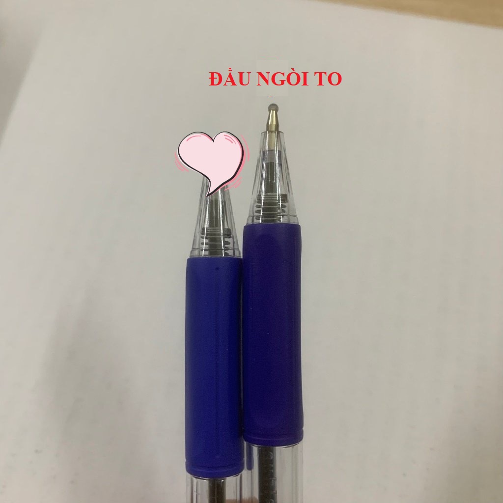 (BÚT NÉT TO) Hộp 12 bút bi Double A DBP-107 nét 0.7mm - Mực xanh (Tặng bút nhớ dòng)