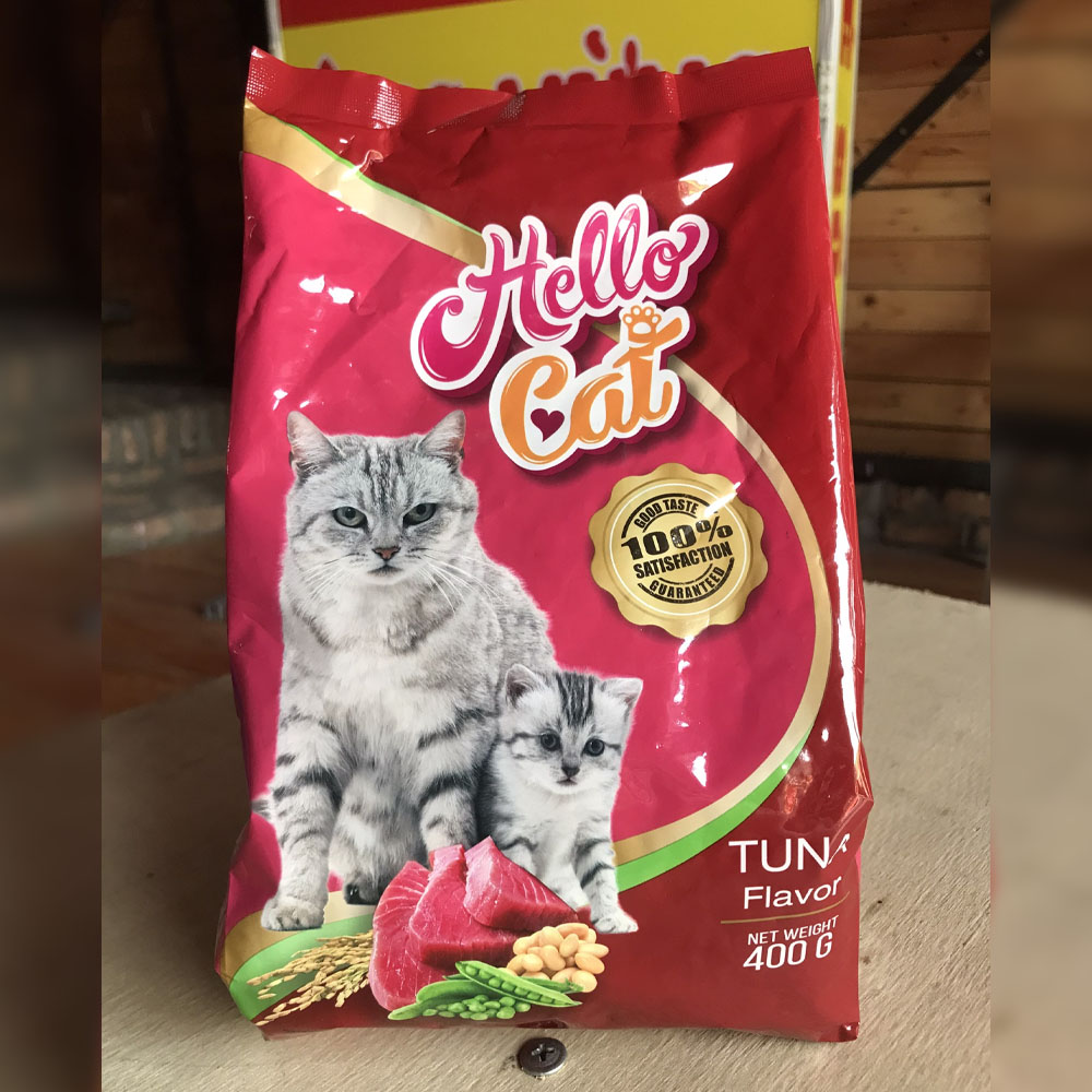 Thức Ăn Hạt Cho Mèo Vị Cá Ngừ Xuất Xứ Thái Lan Hello Cat Tuna 400g - YonaPetshop