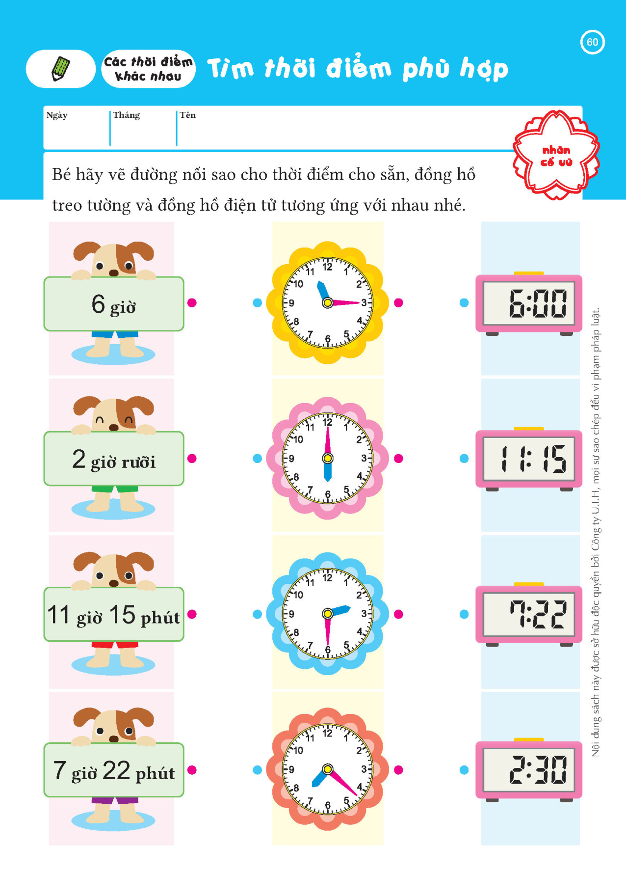 SÁCH THIẾU NHI CHO TRẺ 5-7 TUỔI _ Xem đồng hồ