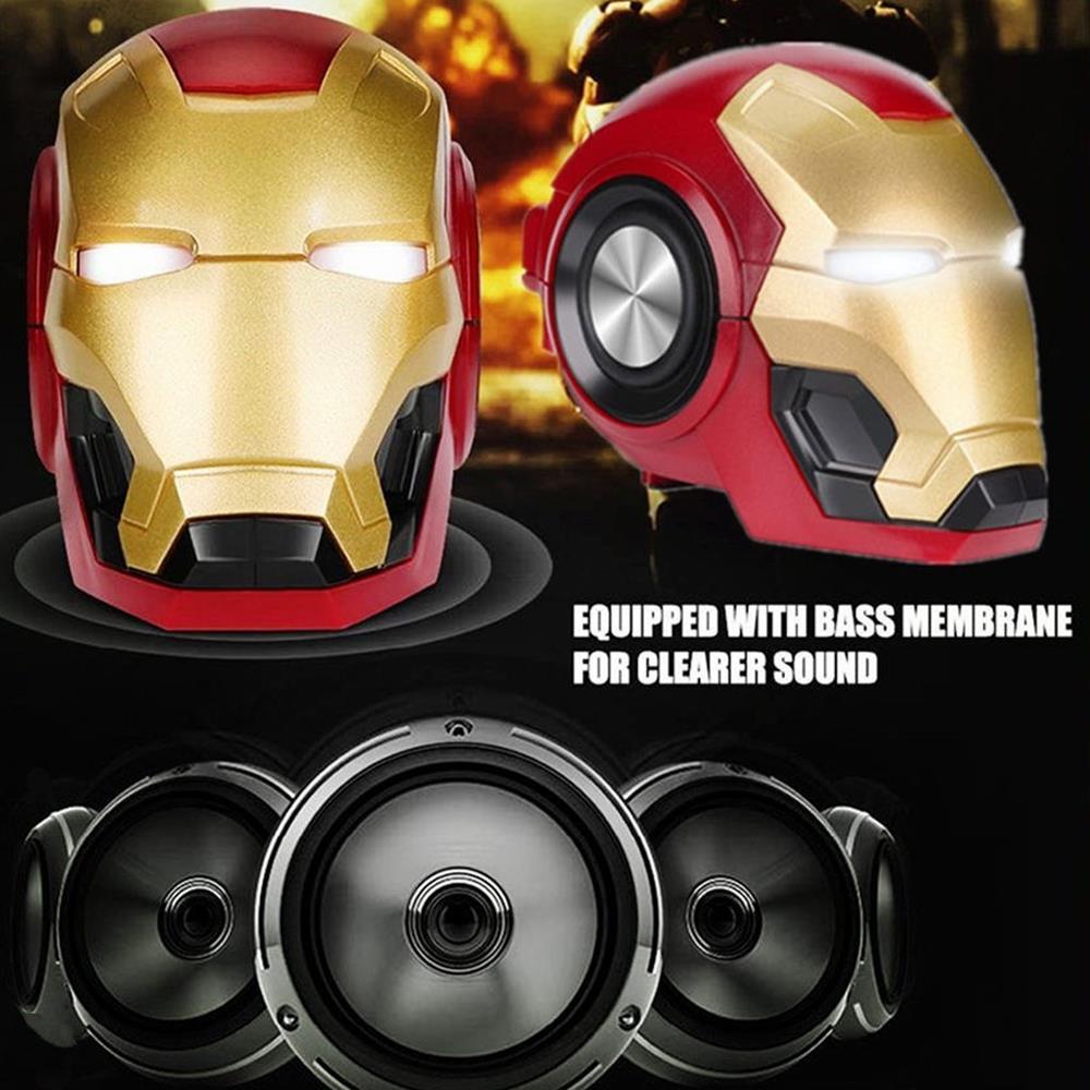 Loa bluetooth VINETTEAM MK-46 ,loa bluetooth không dây 4.2 siêu anh hùng có led ở mắt ,pin 1200mah ,hỗ trợ FM ,thẻ TF, MP3, jack 3.5mm dành cho điện thoại, pc -hàng nhập khẩu