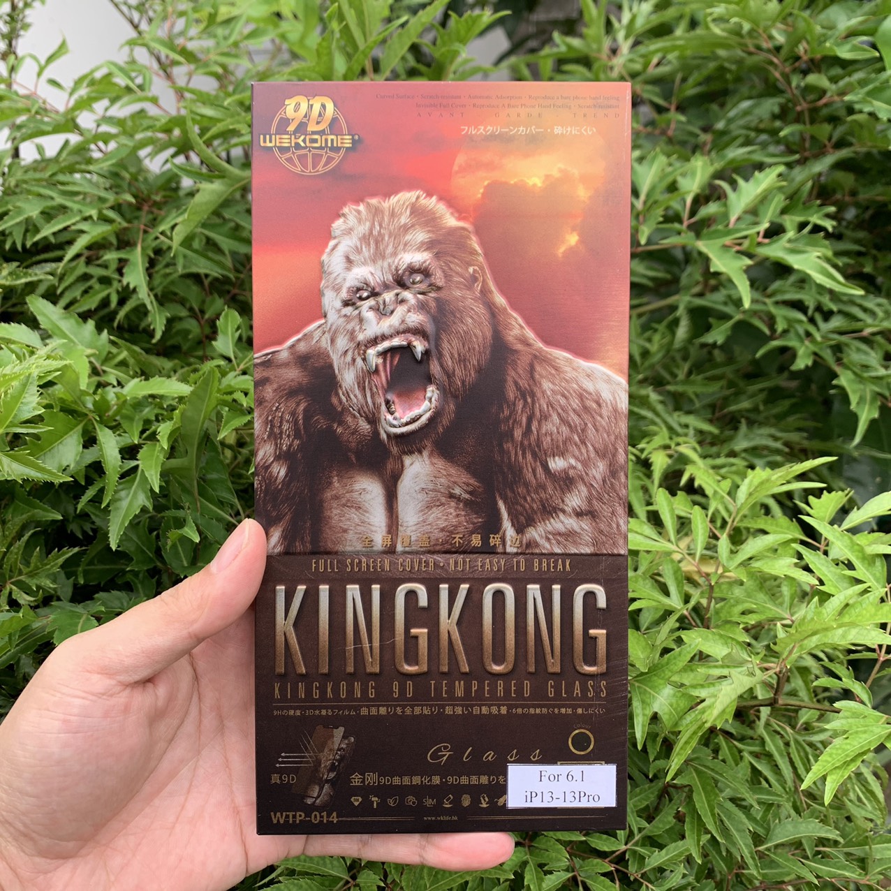 Kính Cường Lực KingKong 9D Full Màn Trong Suốt Dành Cho iPhone 13, 13Mini, 13Pro, 13Pro Max - Full Hộp Sắt Cao Cấp - Hàng Chính Hãng