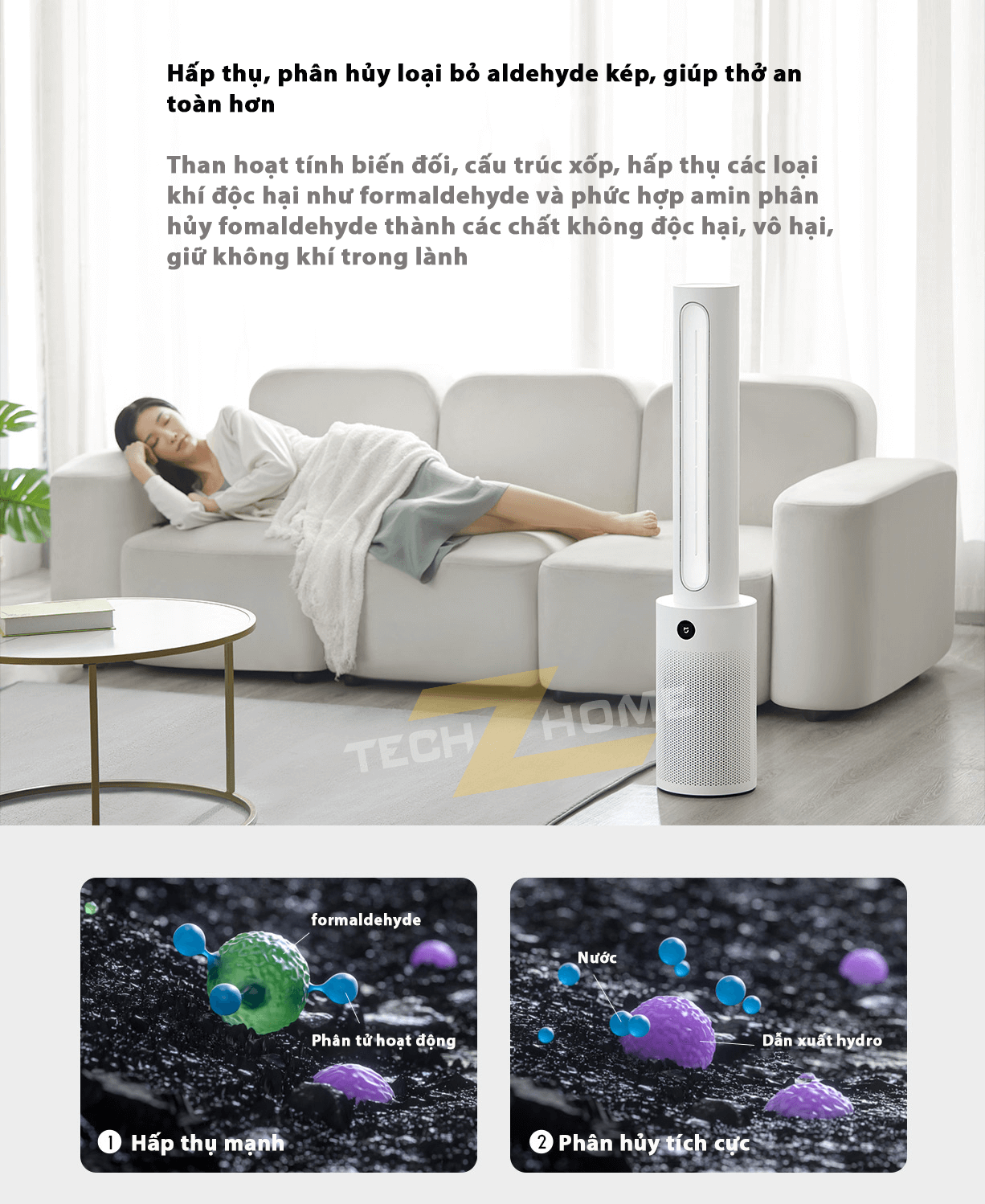 Quạt không cánh kiêm lọc không khí chính hãng Xiaomi Mijia 2- Hàng nhập khẩu