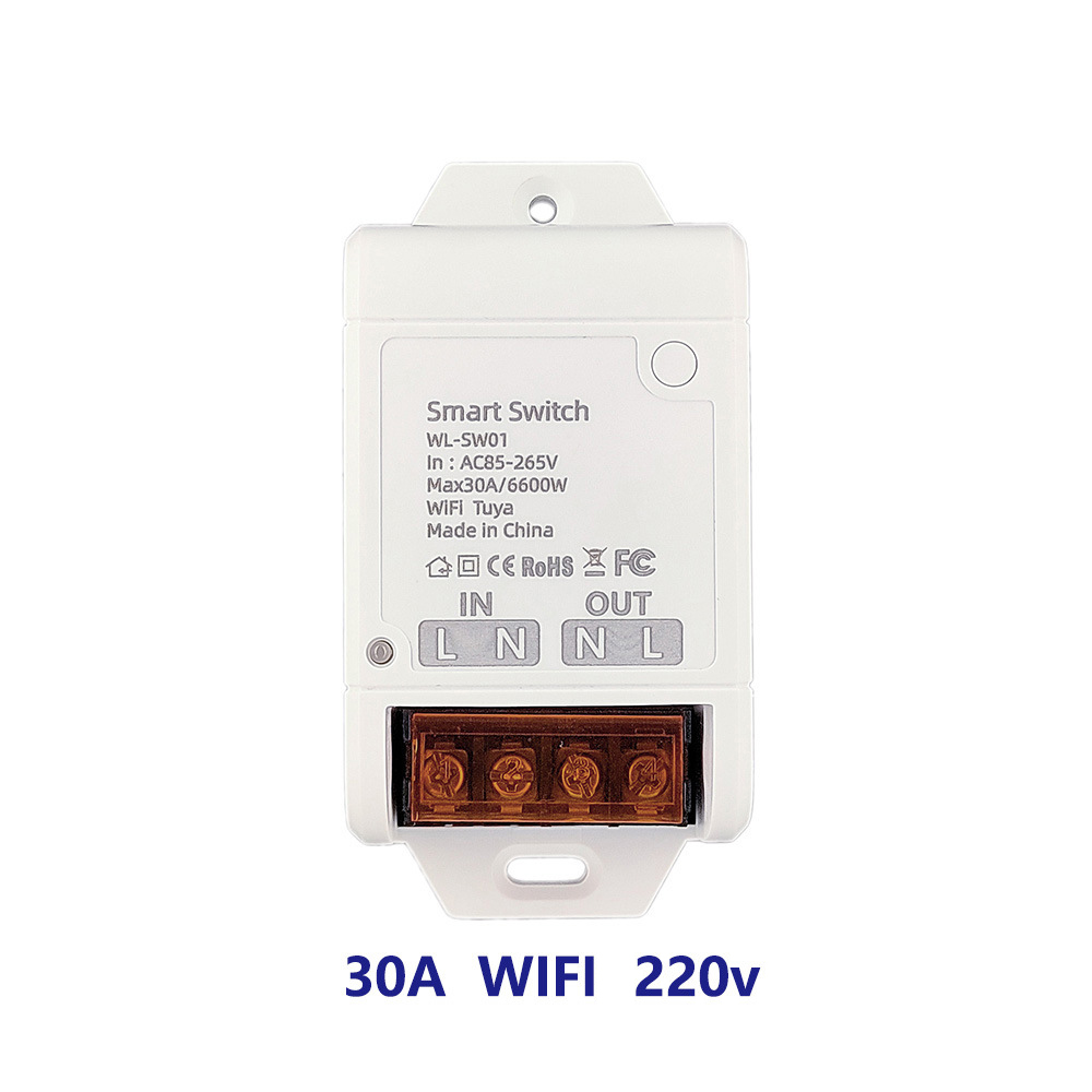 Công tắc thông minh wifi Tuya công suất cao 30A/6600W