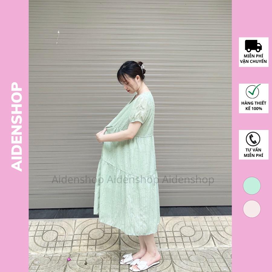Váy bầu thiết kế thời trang cao cấp Aidenshop đầm suông sau sinh nữ ren