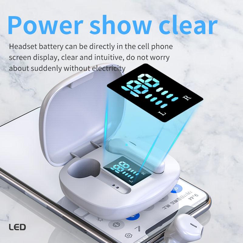 Thể Thao Tai Nghe Không Dây Bluetooth Có Micro Chống Nước Tai Nghe Nhét Tai 9D HIFI Stereo Loại Bỏ Tiếng Ồn Tai Nghe Tai Nghe Nhét Tai