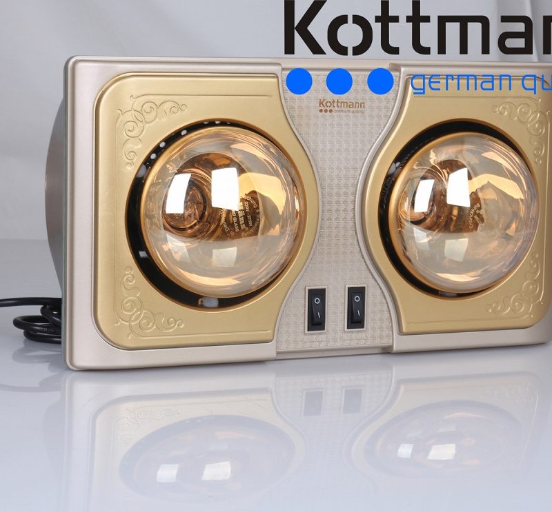 Đèn sưởi nhà tắm Kottmann 2 bóng K2B-H Hàng chính hãng
