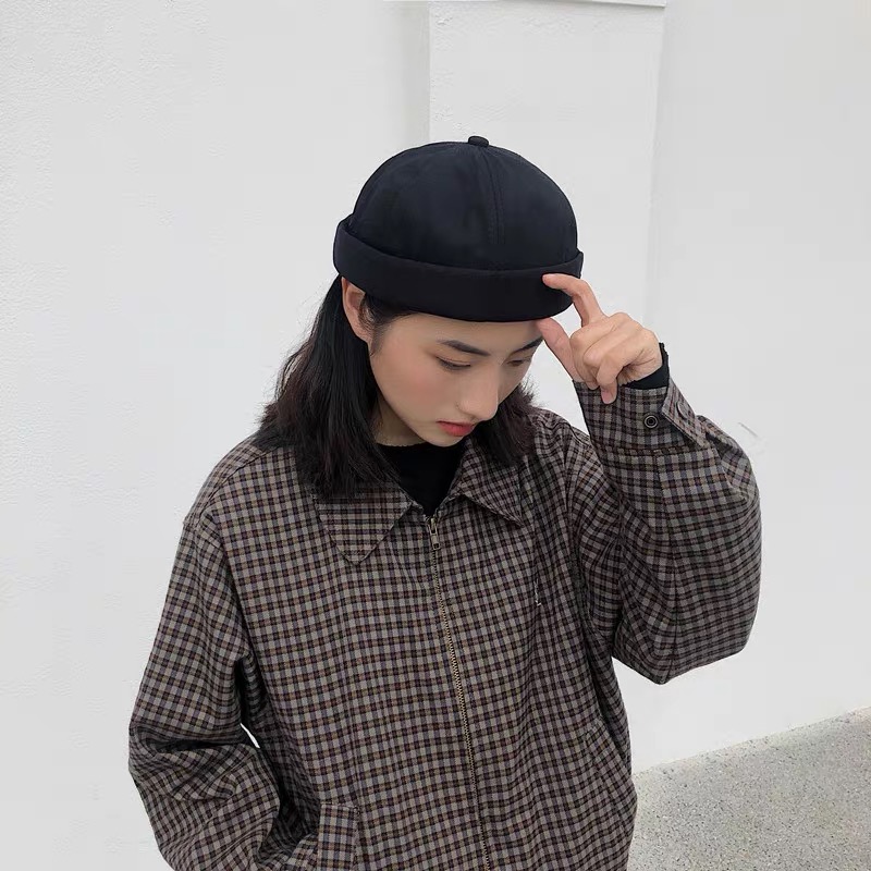 Mũ Nồi Nũ, Nón Mũ Tròn Nam, Mũ Beret Retro Không Vành Phong Cách Hiphop Cực Hot MD09