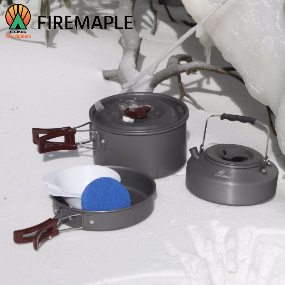 COMBO Nồi Chảo Nấu Ăn 3 Trong 1 Fire Maple FMC-204 Gọn Nhẹ Chuyên Dụng Dành Cho Du Lịch, Dã Ngoại Cắm Trại