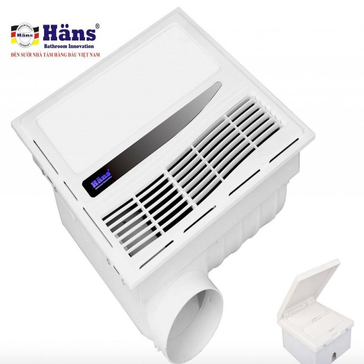 Quạt sưởi nhà tắm âm trần Hans HA-S (điều khiển cơ)-hàng chính hãng