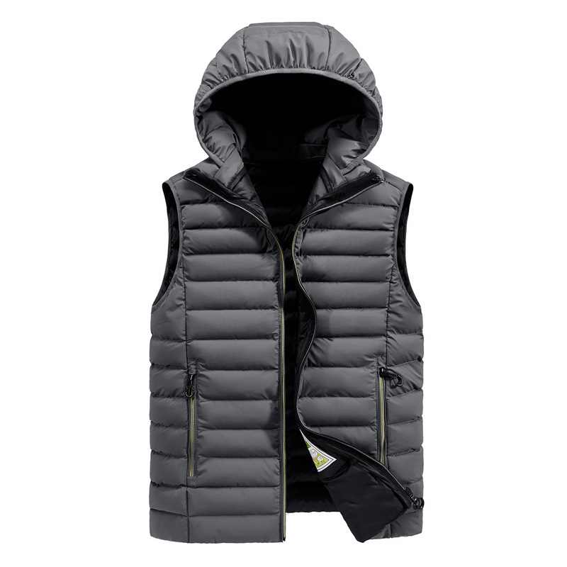 Down vest warm cotton vest jacket double-sided wear
