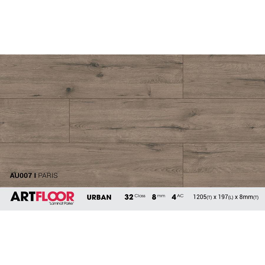 Sàn Gỗ Công Nghiệp  Sàn gỗ Artfloor AU007 - Urban - Paris - 8mm - AC4