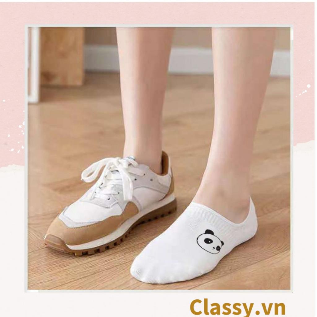 Tất nữ Classy vớ nữ cotton màu trắng mix họa tiết cute Hàn Quốc G1388