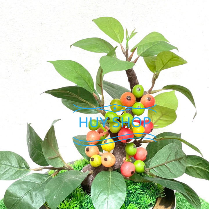 Chậu Cây TRÁI SUNG nhân tạo trang trí nhà cửa