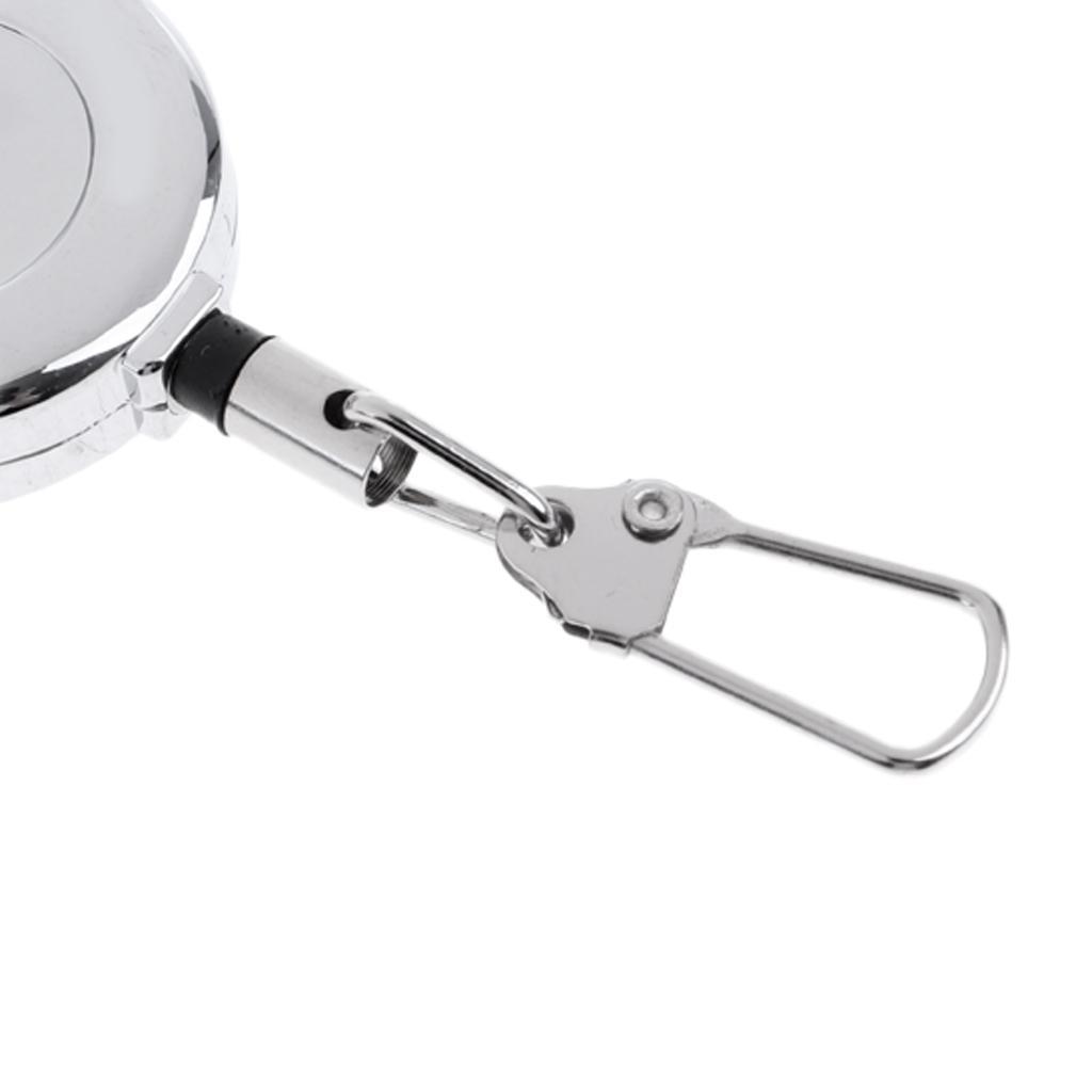 2pcs Fly Fishing Retractable Zinger Reel Cord Retractor Tools Key Chain