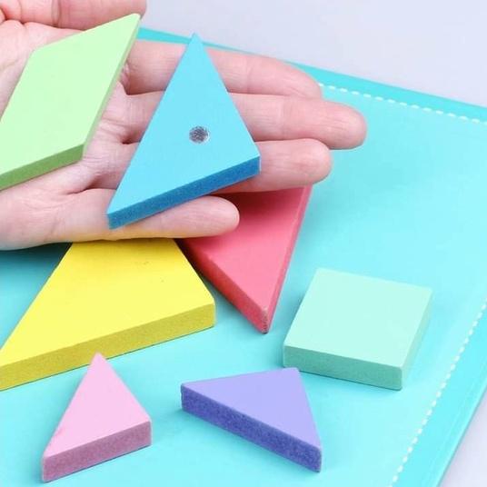 Đồ Chơi Xếp Hình Gỗ Tư Duy TANGRAM 7 Mảnh Có Nam Châm