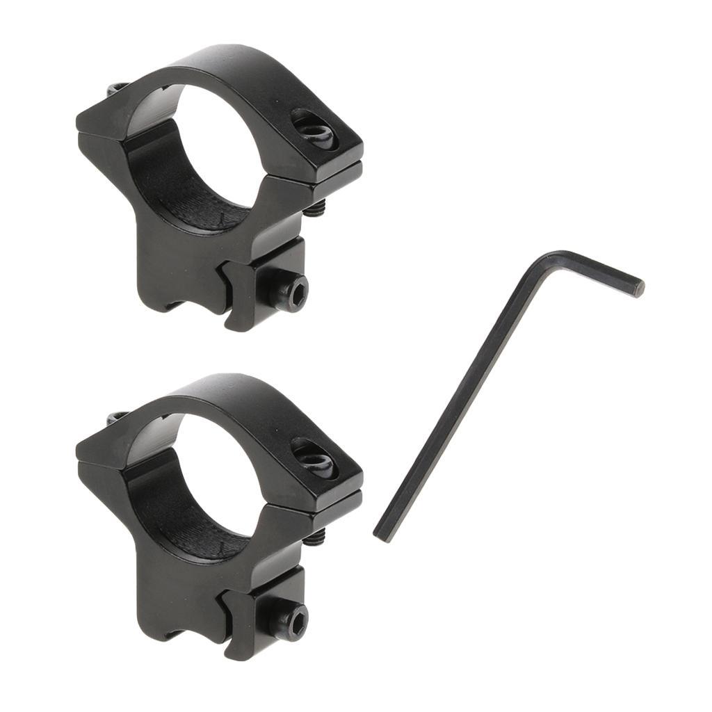 25.4mm 1'' Scope Mount Rings Fits for 11mm Dovetail Rail Low Profile W-DZ02