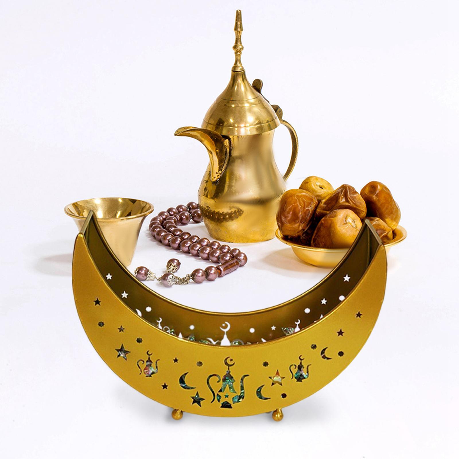 Eid Moon Shaped Trays Food Pastry Dessert Display Holder Wedding Decor