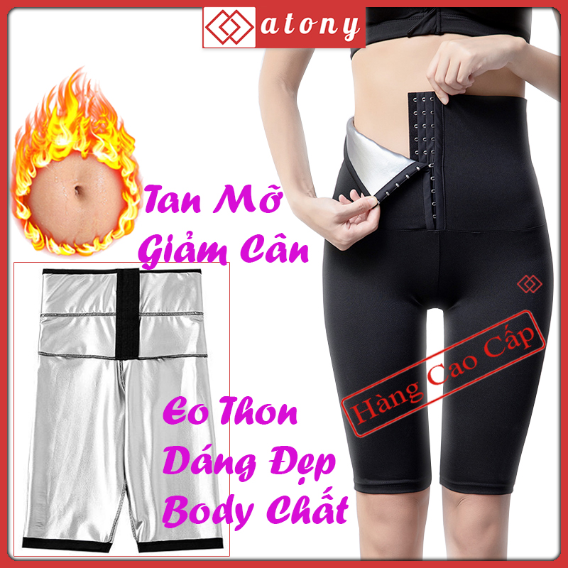 Quần Nịt Bụng Sinh Nhiệt, Đổ Mồ Hôi ATONY Cao Cấp - Kết hợp Gen Bụng Định Hình Eo Thon Gọn - Hàng Chính Hãng