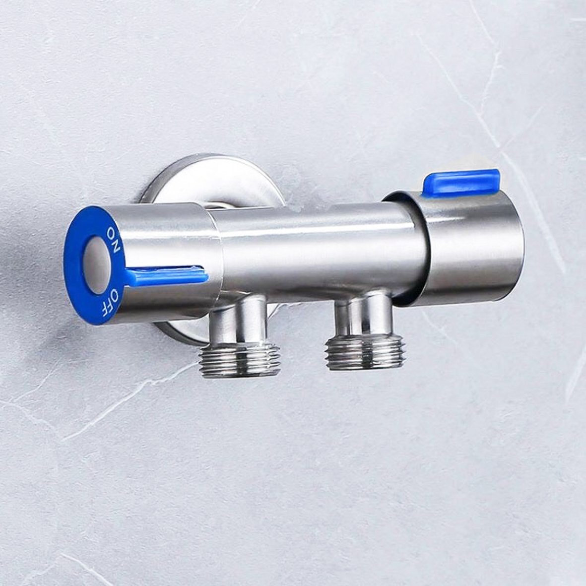 Van Nước 2 cổng xả đa năng bằng Inox 304 có điều khiển riêng biệt dạng vòi chia nước - Phụ kiện đi kèm