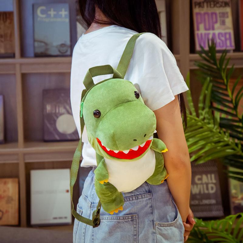34CM Kawaii Khủng Long Sang Trọng Món Đồ Chơi Ba Lô Nữ Dễ Thương Con Thú Nhồi Bông Tyrannosaurus Gối Du Lịch Quà Tặng Sinh Nhật Cho Bé