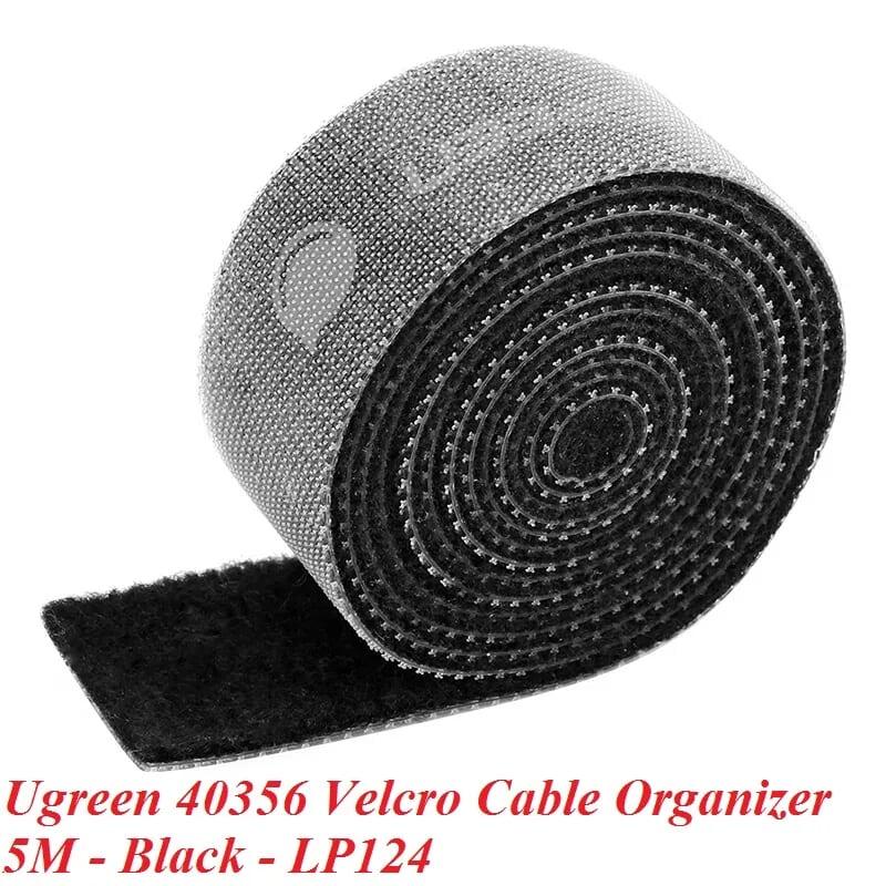 Ugreen UG40356LP124TK 5M Black Velcro Cable Organizer Black - HÀNG CHÍNH HÃNG