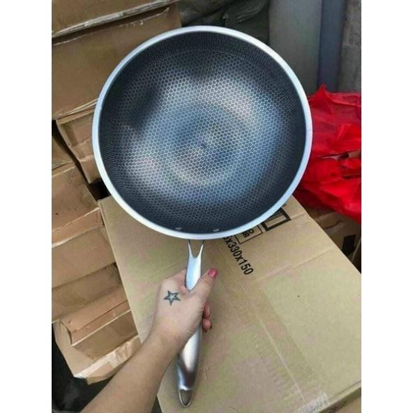 Chảo Chống Dính Vân Tổ Ong Cao Cấp Lòng Sâu - Phù Hợp Cho Mọi Loại Bếp - Chảo Nấu Ăn Đa Năng