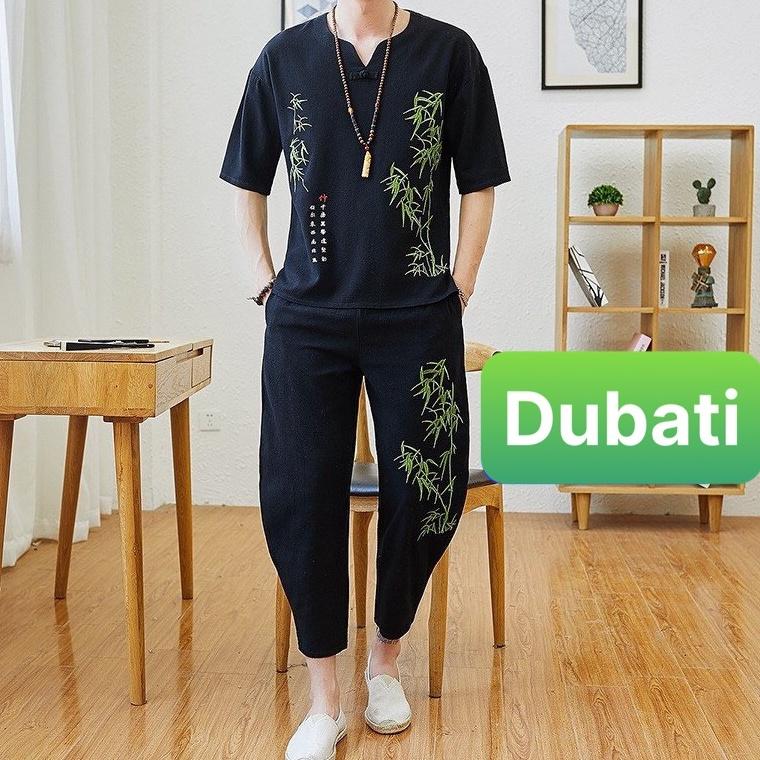 ĐỒ BỘ THỂ THAO TRÚC XANH, ĐỒ BỘ THỂ THAO NAM, CHẤT VẢI MỀM MỊN THOÁNG MÁT SANG CHẢNH VIP PRO- DUBATI FASHION