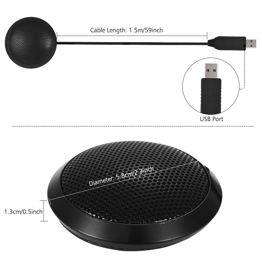 Micrô đa hướng để bàn có cổng USB cho máy tính cho hội nghị