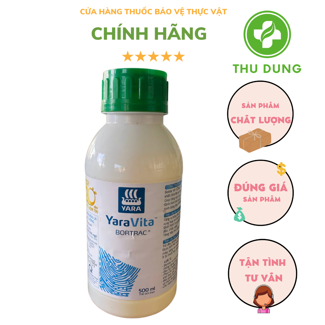 Phân bón lá vi lượng Hợp Trí Bortrac 500ml Đậu Trái Chống Rụng Hoa và Trái Non