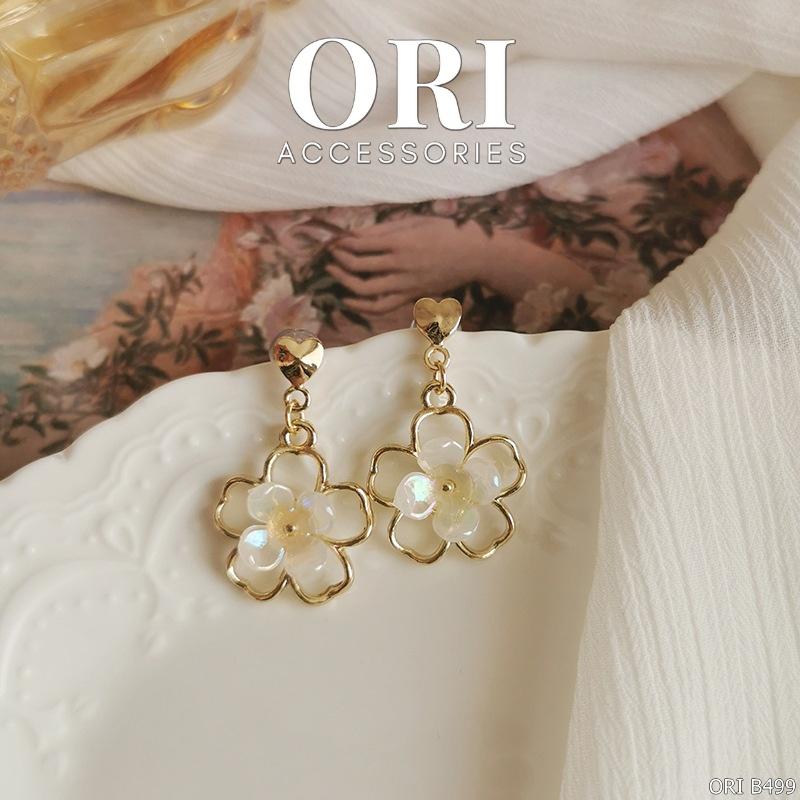 Bông tai nữ hình cánh hoa Jasmine xinh xắn ORI ACCESSORIES B499