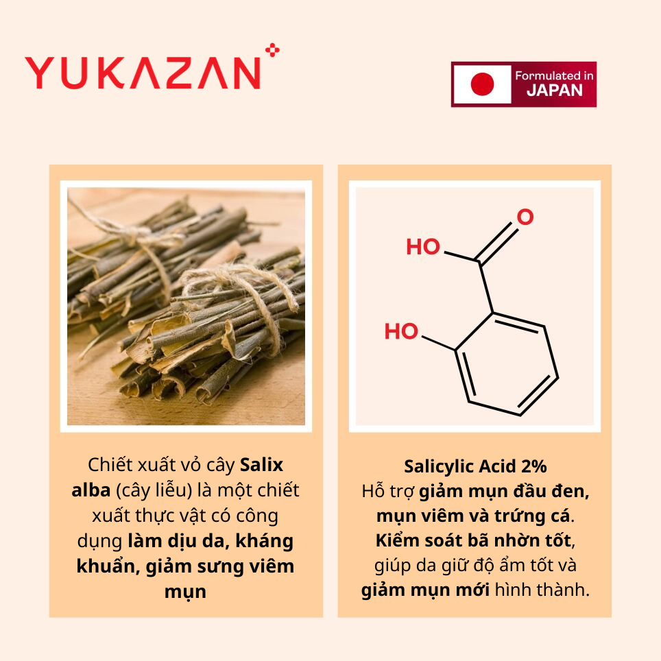 Kem Giảm Mụn, Giảm Viêm Yukazan Refining Cream 5ml - Công Thức Thảo Mộc Japan Murasaki