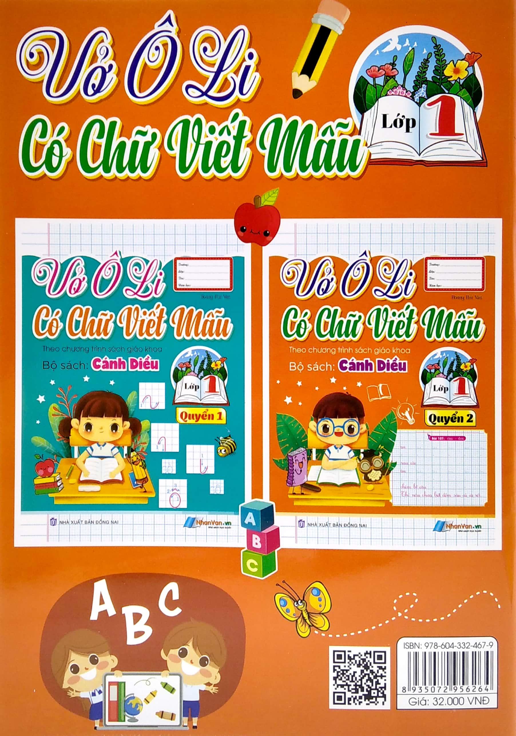 Vở Ô Li Có Chữ Viết Mẫu 1 - Quyển 2 - Cánh Diều