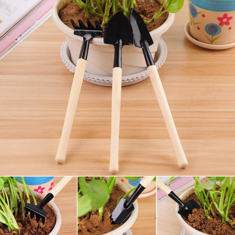 Bộ Cuốc Xẻng Làm Vườn Mini , dụng cụ 3 món chăm sóc cây bonsai, làm vườn