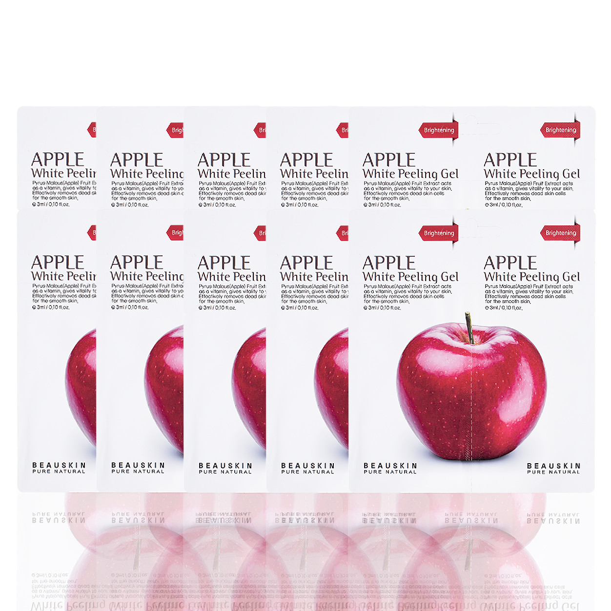 Combo 10 gói tẩy da chết sáng da sạch mụn Apple White Peeling Gel minisize